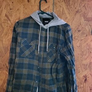 Vans Plaid Hooded Shirt Jacket